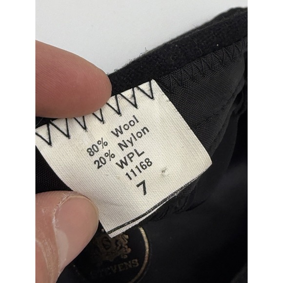 Vintage Stevens Wool Flat Cap Cabbie Hat Black Yellow "I" Iowa Size 7 USA Made - Picture 6 of 9